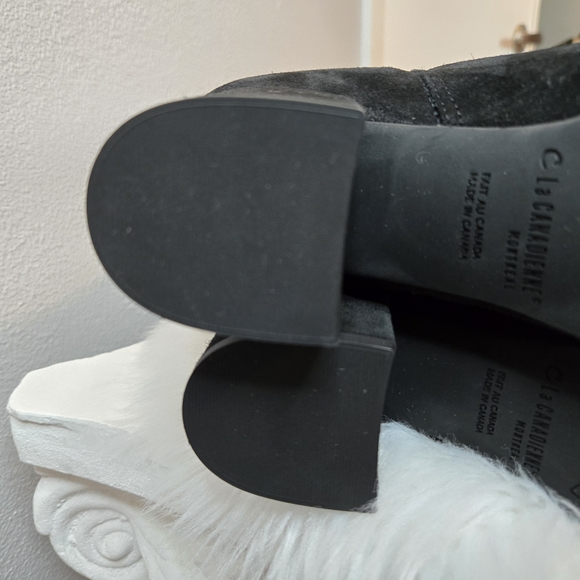La Canadienne OTK Boots Black Sued Sz 6.5 New - Picture 11 of 11